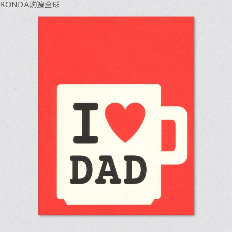 英国进口 Lisa Jones Studio儿童启蒙认知学习小卡片带信封 Dad杯