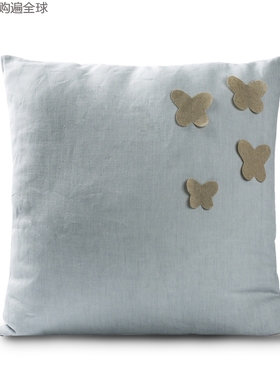 意大利进口SP Giardino Segreto沙发床上亚麻蝴蝶靠枕抱枕靠垫大