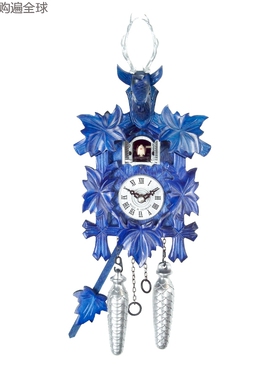 德国 Engstler黑森林欧式复古雕刻石英音乐布谷鸟钟客厅挂钟 羚羊