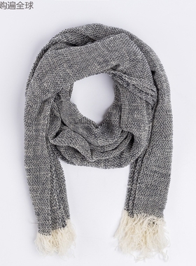 澳洲进口SQ Studio美利奴羊毛春秋冬保暖装饰超长款百搭围巾灰色