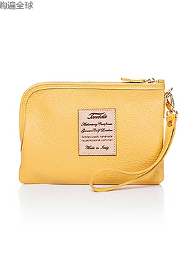 意大利进口Terrida手工牛皮真皮女士 Ipad包 手拎平板电脑包 黄色