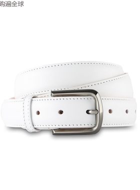 法国LES ATELIERS FOURES头层牛皮针扣皮带男士休闲百搭腰带白色