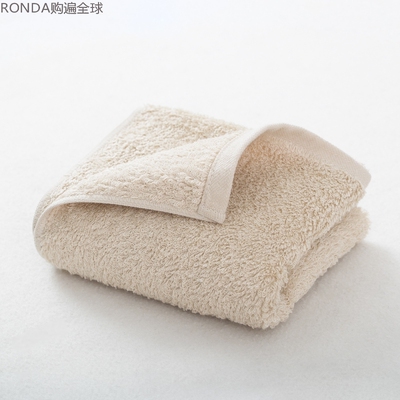 日本柔软吸水杏色全棉洗脸巾