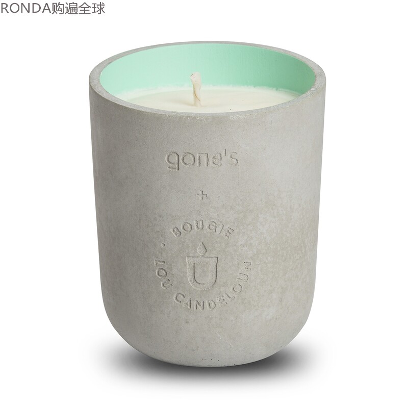 法国进口GONES 混凝土杯状上等大豆蜡浪漫香薰蜡烛 混合香 65小时