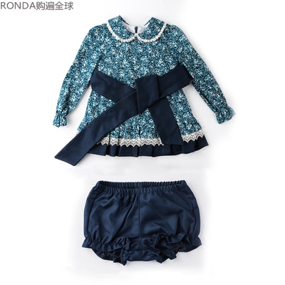 女童宝宝连衣裙套装大蝴蝶结
