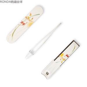 韩国BELL纳米银指甲钳指甲刀修甲美甲工具家用指甲护理工具3件套
