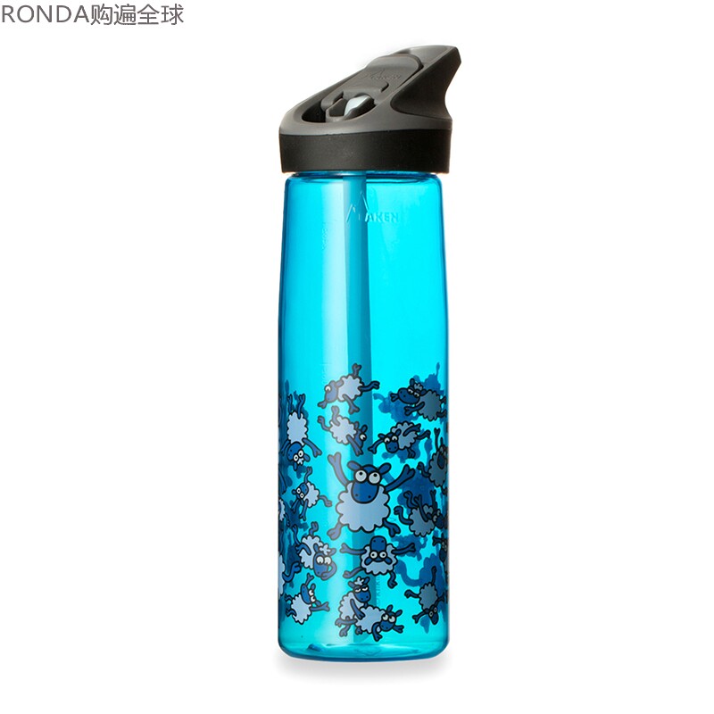 西班牙LAKEN户外便携防漏吸管杯运动水杯大容量塑料健身水壶750ml