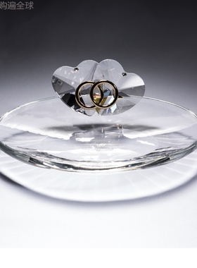 ranoldi永结同心首饰托水晶摆件