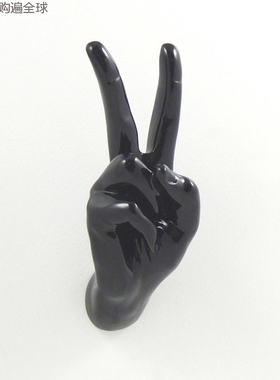 英国进口THELERMONT HUPTON欧式创意壁挂衣帽架挂钩 yeah手势黑色