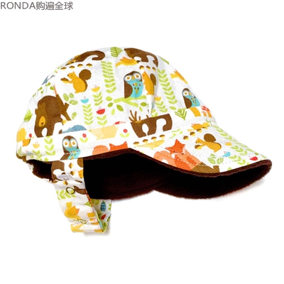 美国纯棉冬季保暖儿童帽子