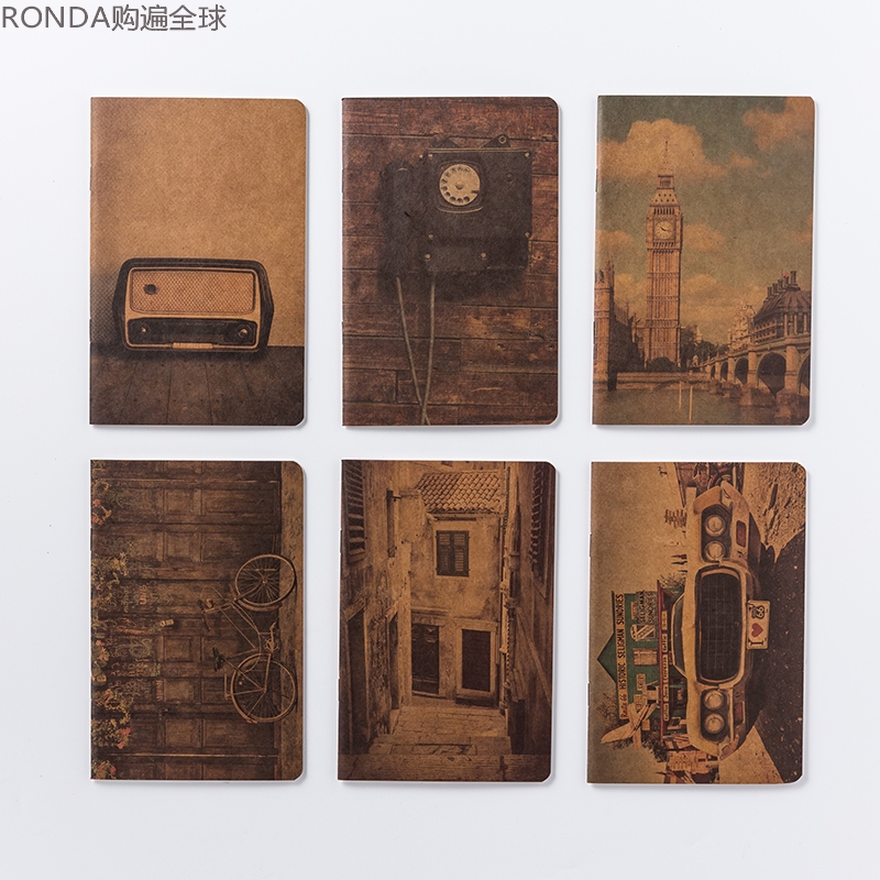 韩国牛皮纸复古手账日程本