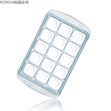 韩国RRE食物分格保鲜制冰盒收纳盒冰箱密封冷冻盒冷藏盒15格多色