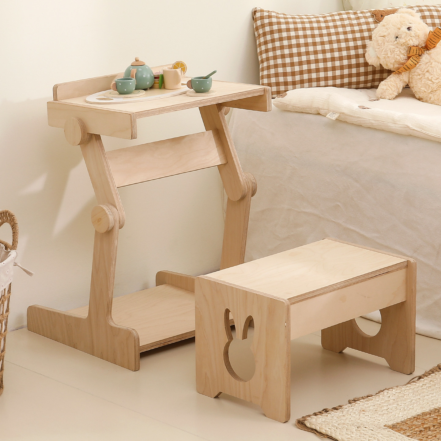 宝宝阅读架多功能可升降实木桌蒙氏儿童房布置小床头柜折叠阅读架,住宅家具,儿童桌/手工桌,淘宝优惠券,粉丝福利购,淘宝优惠卷