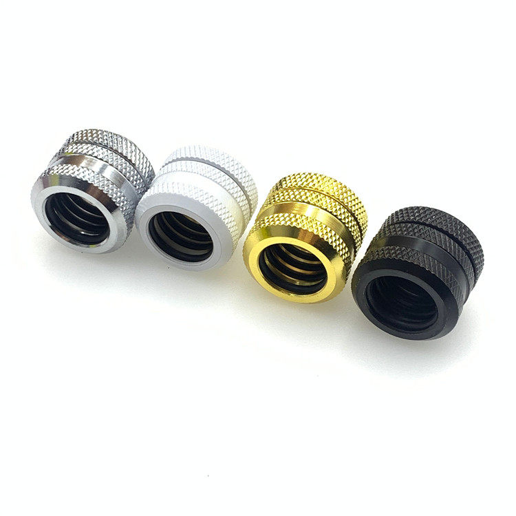 电脑水冷硬管接头 适用外径14MM硬管 4密封圈设计 水冷硬管快拧