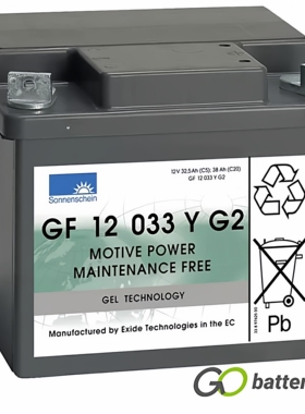 德国阳光蓄电池Sonnenschein动力电瓶GF1233Y Y1  YG1进口12V38AH