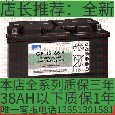 德国阳光Sonnenschein GF12 65 Y 12V78AH胶体免维护动力蓄电池