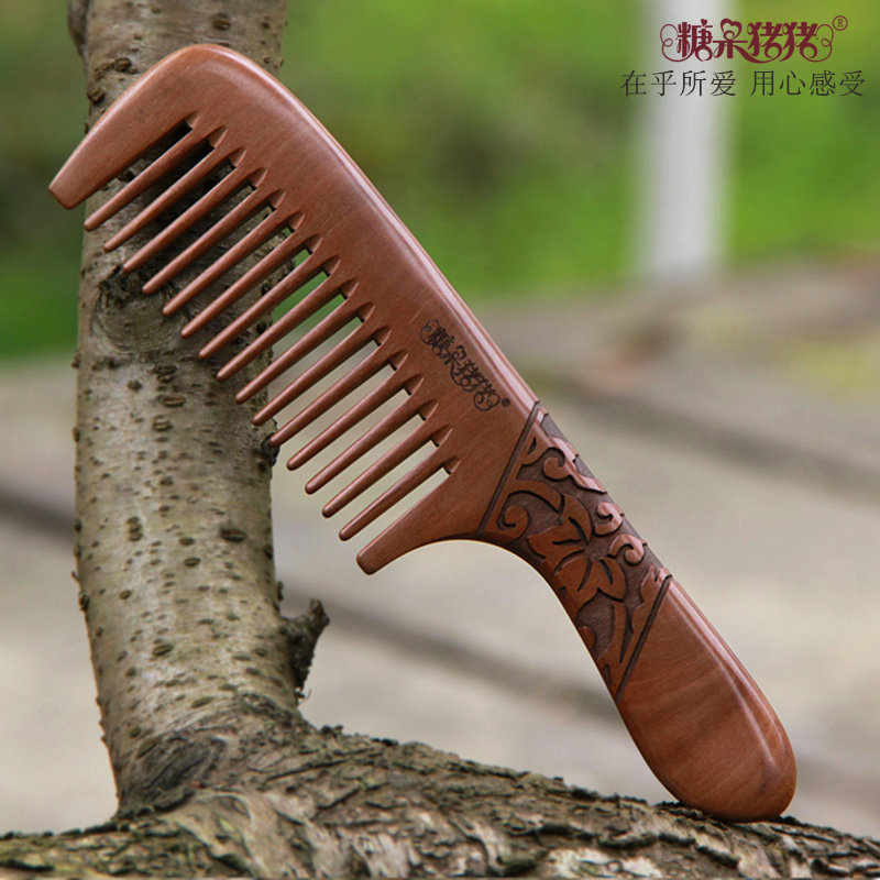 大号宽齿细齿卷发木梳子整木梳无静电直发按摩桃木梳家用顺发梳,家庭/个人清洁工具,梳子/化妆梳/按摩梳,淘宝优惠券,粉丝福利购,淘宝优惠卷