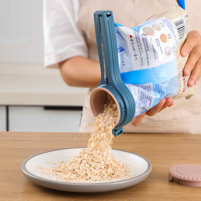 奶粉猫粮带嘴封口夹密封出料嘴