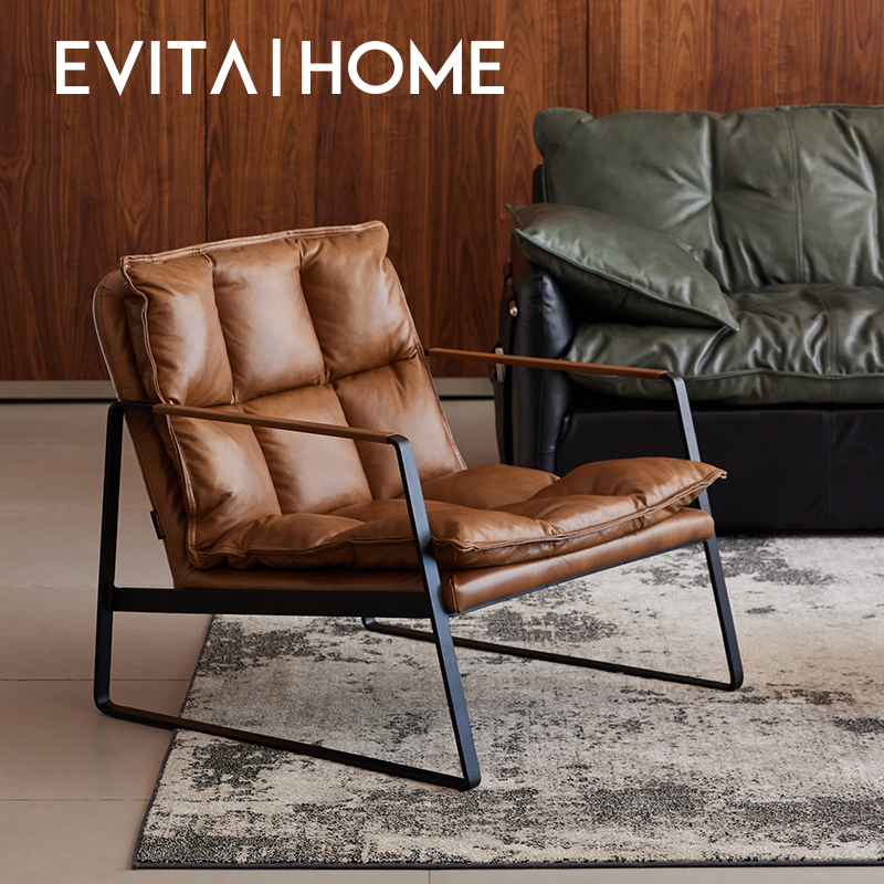EVITAHome真皮单人沙发椅躺椅