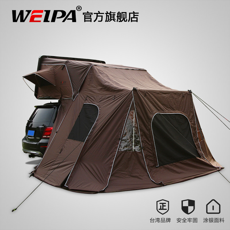 定制韦帕 汽车车边天幕 车载帐篷侧围小房子 露营侧边帐遮阳蓬防