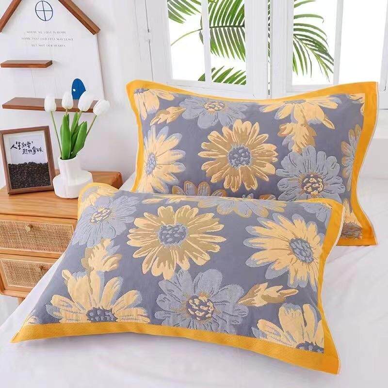 【旗舰店正品】枕巾2025新款纯棉特价清仓一对纱布透气枕头盖巾大