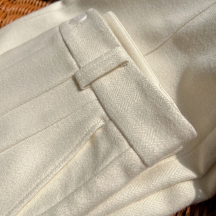 裤 梨形身材天丝羊毛混纺阔腿西裤 女秋冬休闲直筒高级垂感显瘦西装