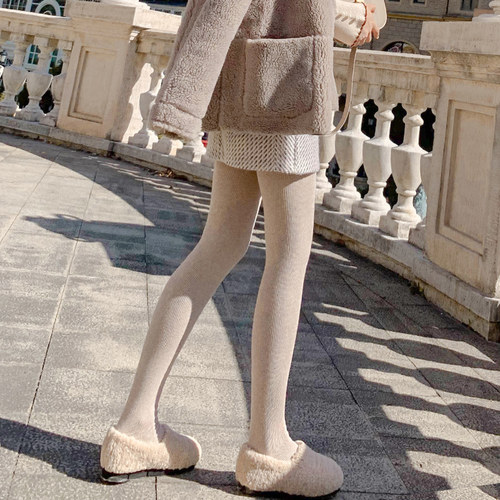 加厚秋裤燕麦色内穿打底袜