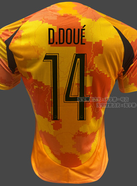 新款大巴黎橙色球衣登贝莱杜埃科瓦拉茨赫利亚球员版足球队服定制