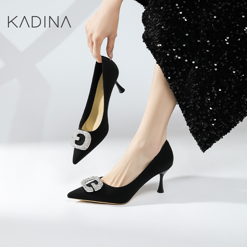 卡迪娜浅口单鞋细高跟