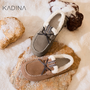 加绒保暖勃肯鞋 豆豆鞋 外穿棉鞋 新款 KCA258402 2025冬季 卡迪娜爆款