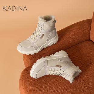 运动休闲鞋 新款 KCA254301 女雪地靴加绒保暖2025冬季 卡迪娜高帮鞋