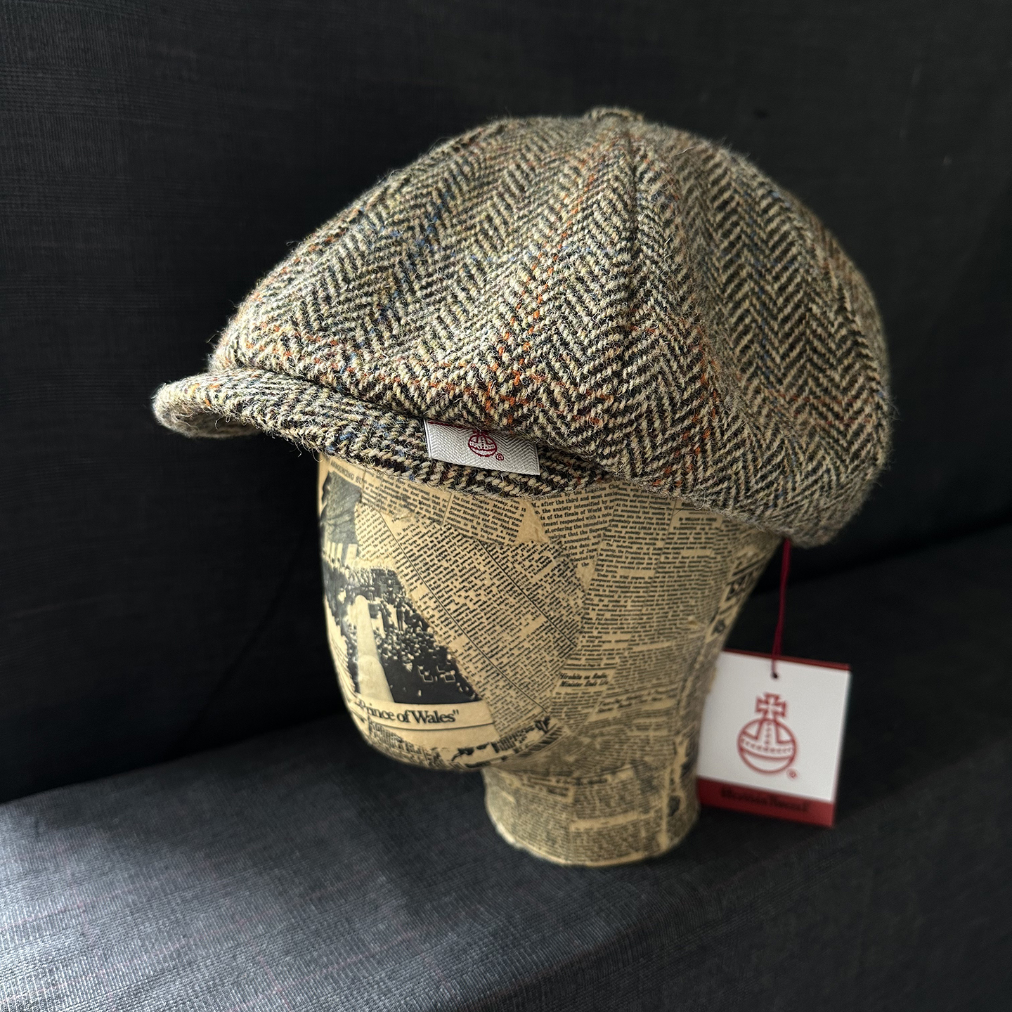 复古英伦英国进口纯羊毛帽子harris tweed正品男女保暖冬季八角帽