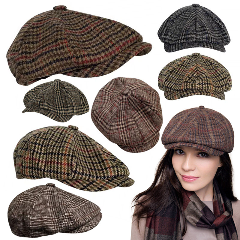 八角帽男百搭英伦风格子画家帽报童帽贝雷帽女秋冬季韩版潮鸭舌帽,服饰配件/皮带/帽子/围巾,帽子,淘宝优惠券,粉丝福利购,淘宝优惠卷