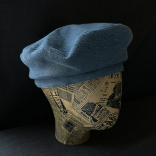 牛仔蓝男女贝雷帽大版型松垮随性塑形画家帽日系文艺男士搭配帽子