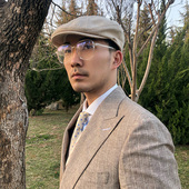 春秋鸭舌帽男薄款 透气帽子文艺贝雷帽女休闲复古画家帽日系前进帽