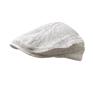 春夏亚麻鸭舌帽2021新款 白色特薄特透气贝雷帽男女文艺前进复古帽