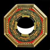 厚德居 仿铜八卦镜 合金八卦镜镜凸镜凹镜用品摆件