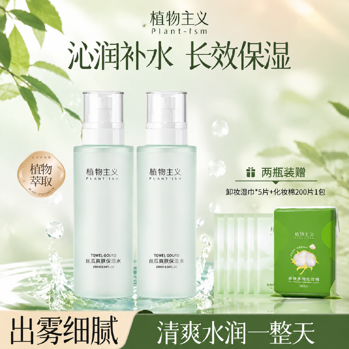 植物主义补水喷雾湿敷爽肤水可用清爽保湿水适孕妇女旗舰店正品
