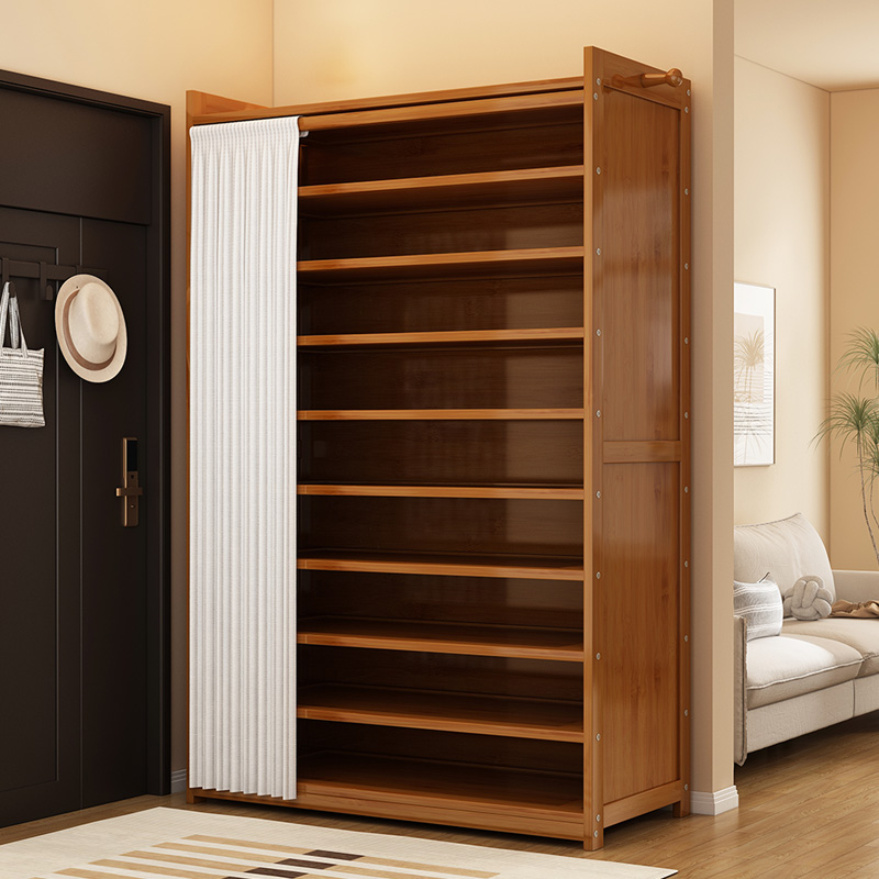 鞋架子家用门口多层防尘置物架入户出租房用楠竹简易鞋柜新款爆款