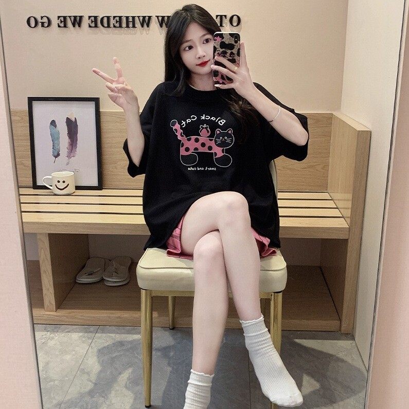 女学生大童睡衣夏季短袖短裤两件套初中高中生女孩宽松休闲家居服,女士内衣/男士内衣/家居服,睡衣/家居服套装,淘宝优惠券,粉丝福利购,淘宝优惠卷