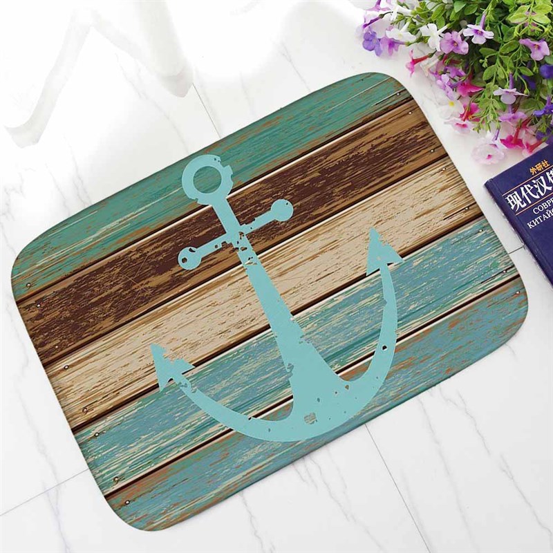 木板船锚长条地毯地垫客厅卧室茶几床边加厚脚垫吸水门垫