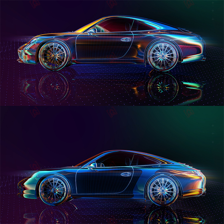 汽车跑车科幻炫酷光线发光渲染C4D模型三维设计3D素材带材质