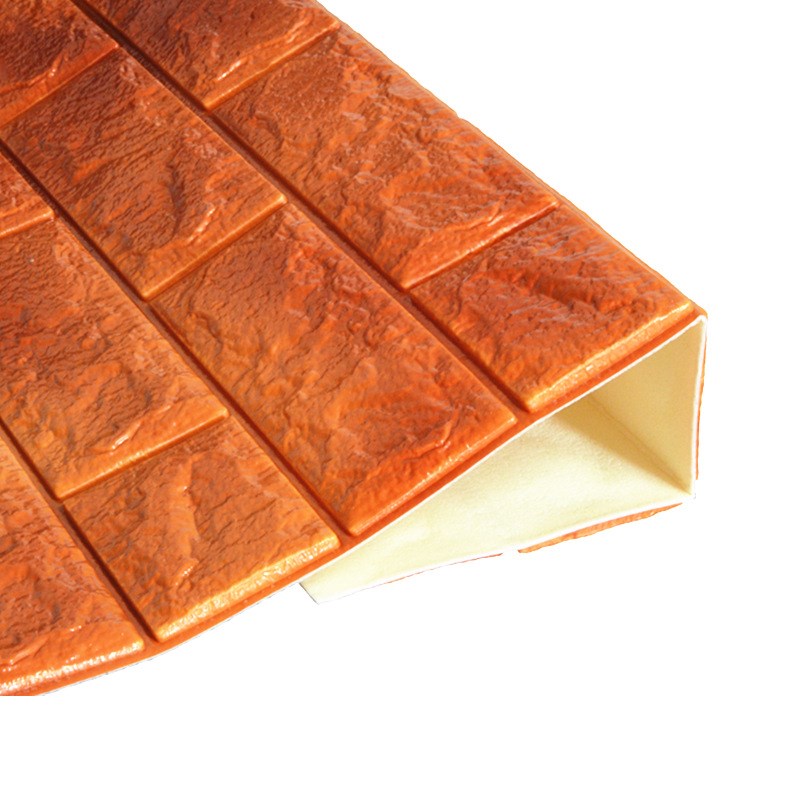 双色砖纹立体墙贴电视背景墙客厅幼儿园自粘防水防撞自粘墙贴纸