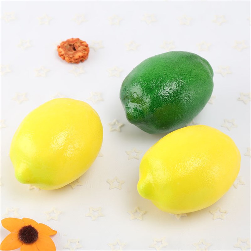 仿真柠檬泡沫假水果模型摆件跨境摄影道具家居工程软装饰橱窗展示