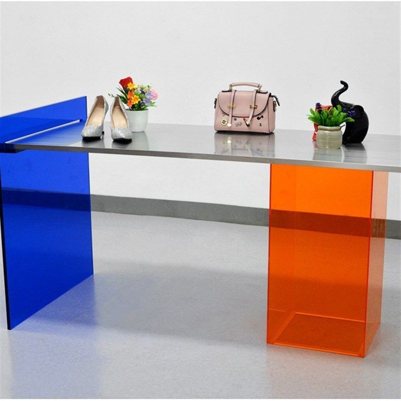服装店展架落地式亚克力展台中岛流水台买手店货架鞋包包店陈列架