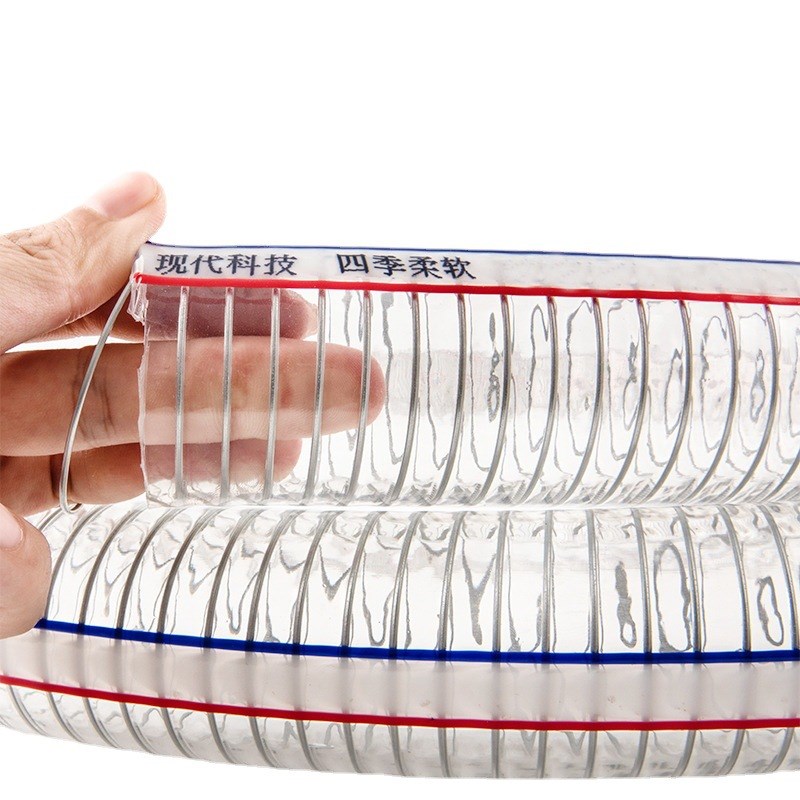 厂家 透明PVC钢丝管 耐高温塑料软管水管 大口径排水耐压钢丝软管