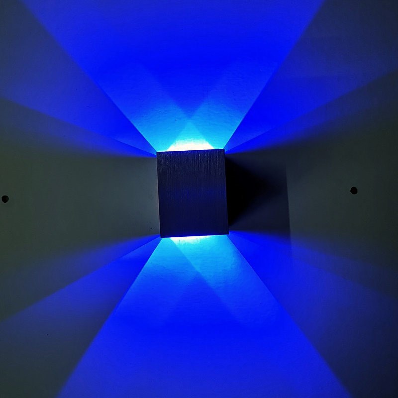 led创意壁灯双头单头方形灯1w3w床头灯走廊过道电视背景墙装饰灯