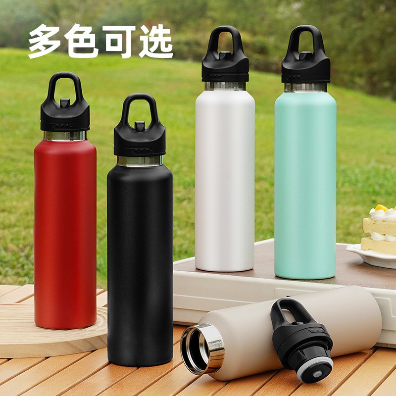 新款按压弹盖316不锈钢保温杯户外运动便携随手杯一键速开杯