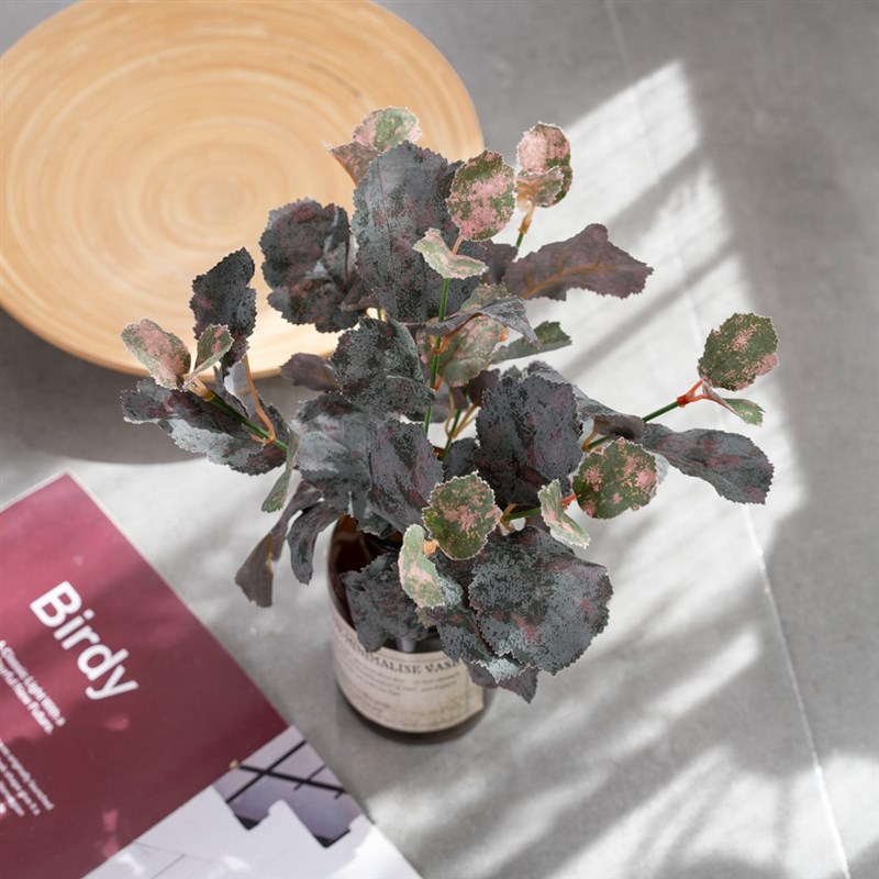 厂家植物墙配件7头桑椹叶仿真花绿植装饰树叶假花MW34541