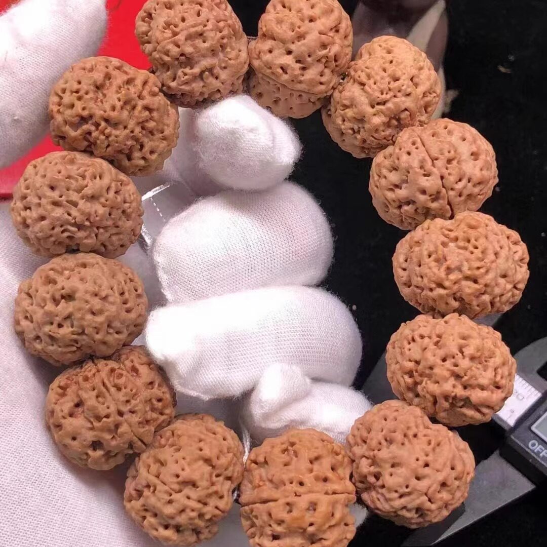【惠】弥刻6瓣24mm尼泊尔大金刚满肉蜂窝菩提子手串佛珠高密沉水